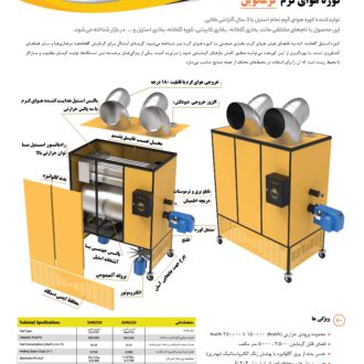 کاتالوگ کوره هوای گرم صنعتی برای گلخانه و مرغداری