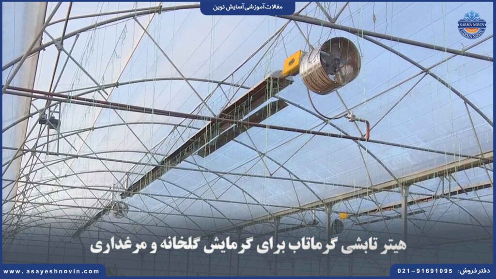 هیتر تابشی گرماتاب برای گرمایش گلخانه و مرغداری