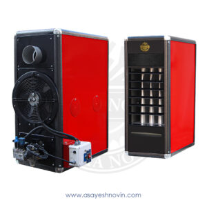 هیتر گازی فن دار آسایش نوین مناسب برای گرمایش فضاهای صنعتی، کارگاه‌ها، انبارها و گلخانه‌ها